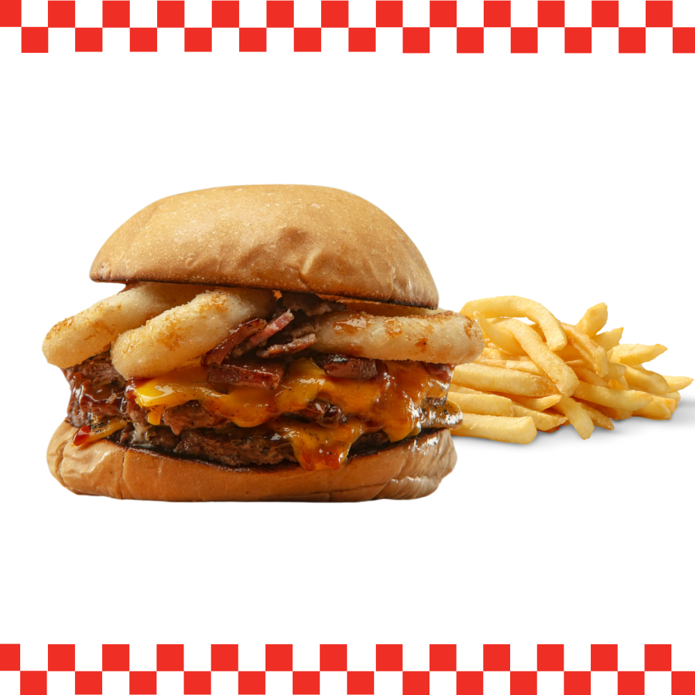 Rodeo Burger Meal (double patty) – Grab A Burger